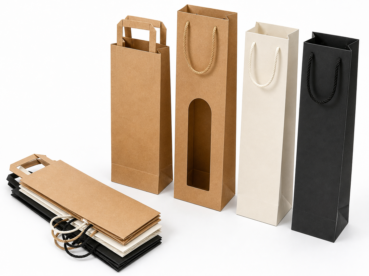 kraft wine bottle paper bags